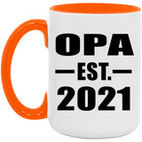 Opa Established EST. 2021 - 15oz Accent Mug Orange