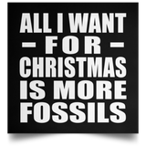 All I Want For Christmas Is More Fossils - Poster Square