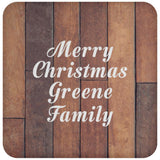Merry Christmas Greene Family - Drink Coaster E