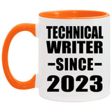 Technical Writer Since 2023 - 11oz Accent Mug Orange