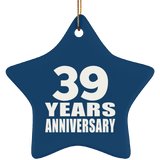 39th Anniversary 39 Years - Star Ornament