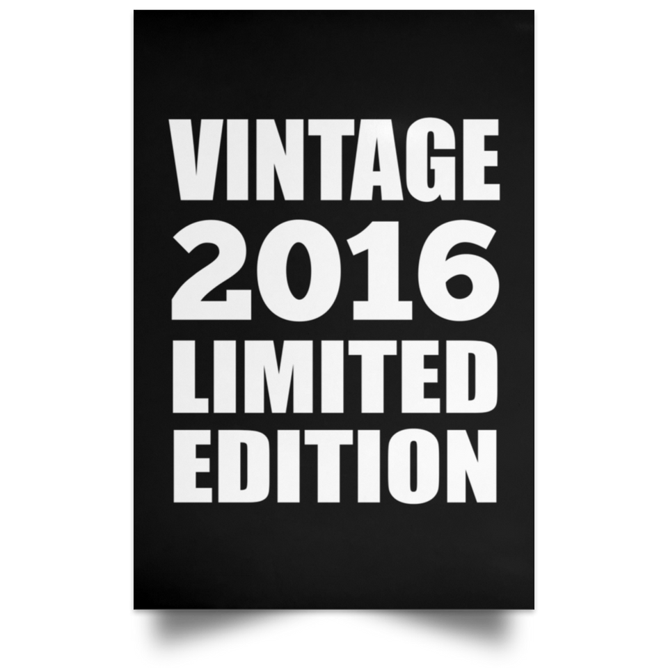 8th Birthday Vintage 2016 Limited Edition - Poster Portrait
