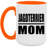 Jagdterrier Mom - 15oz Accent Mug Orange