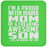 Proud Meter Reader Mom Of Awesome Son - Drink Coaster