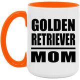 Golden Retriever Mom - 15oz Accent Mug Orange