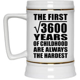 60th Birthday Square Root of 3600 Years of Childhood - Beer Stein