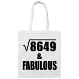 93rd Birthday Square Root of 8649 & Fabulous - Tote Bag White
