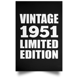 73rd Birthday Vintage 1951 Limited Edition - Poster Portrait