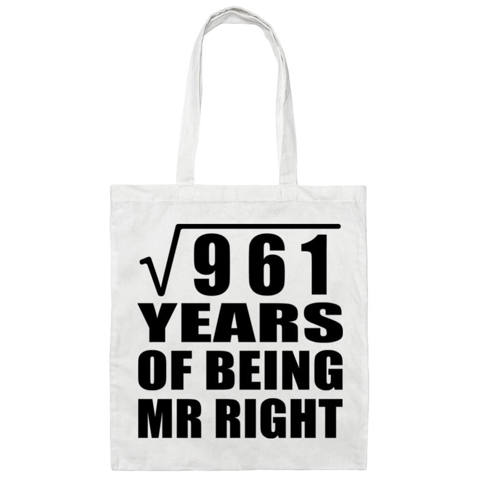 31st Anniversary Square Root of 961 Years of Being Mr Right - Tote Bag White