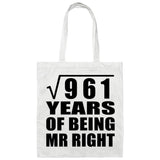 31st Anniversary Square Root of 961 Years of Being Mr Right - Tote Bag White