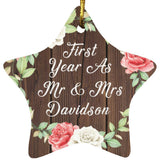 First Year As Mr & Mrs Davidson - Star Ornament A