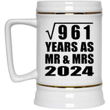 31st Anniversary Square Root of 961 Years As Mr & Mrs 2024 - Beer Stein