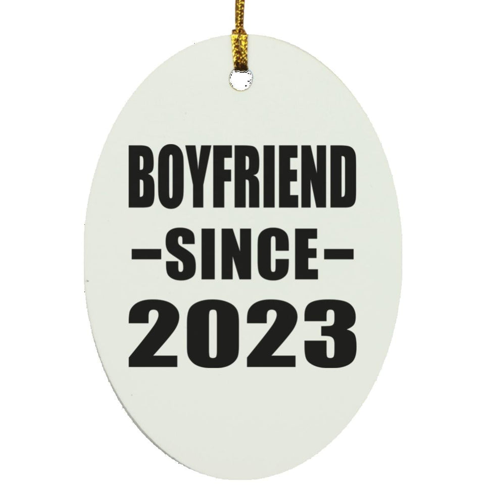 Boyfriend Since 2023 - Oval Ornament