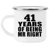 41st Anniversary 41 Years Of Being Mr Right - 12oz Camping Mug