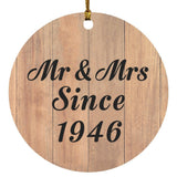 78th Anniversary Mr & Mrs Since 1946 - Circle Ornament C