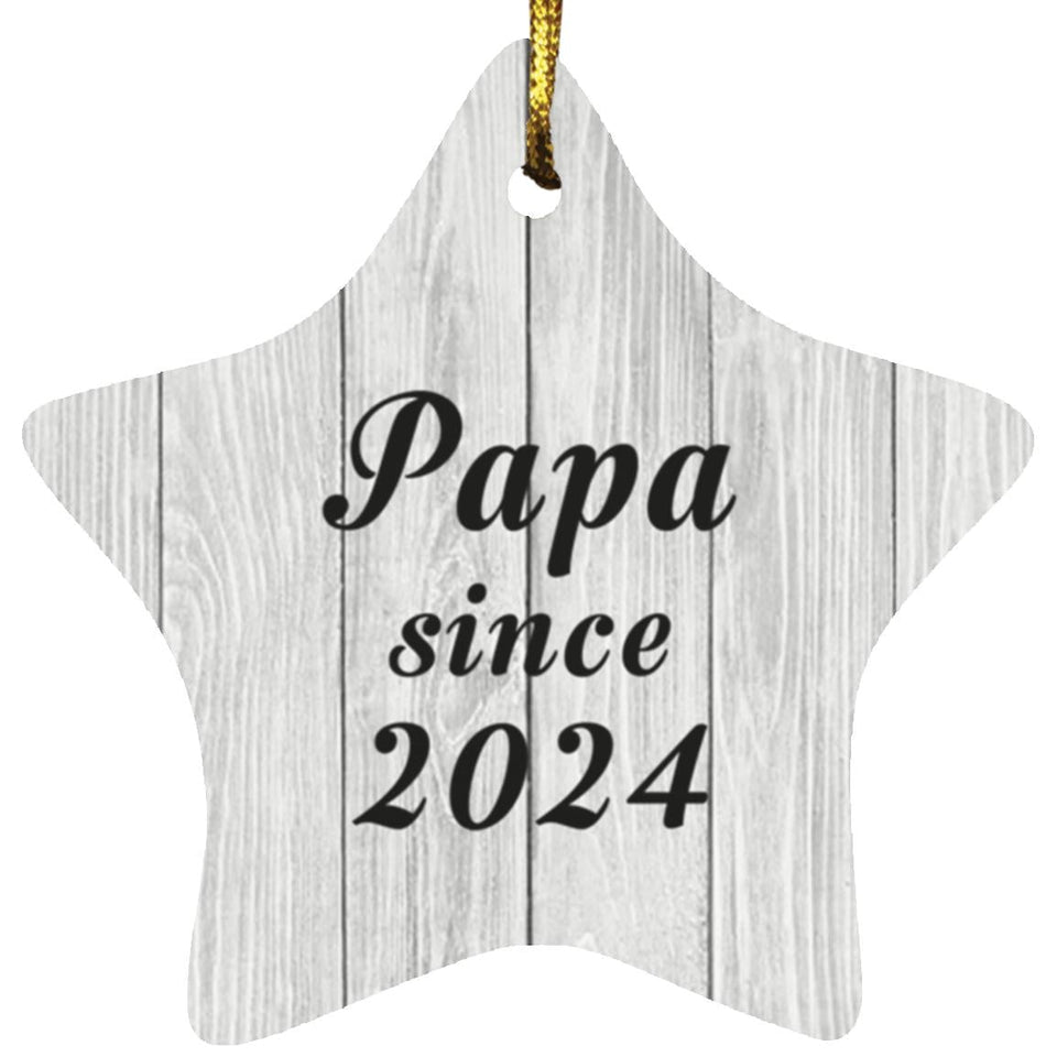 Papa Since 2024 - Star Ornament F