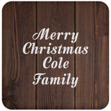 Merry Christmas Cole Family - Drink Coaster D