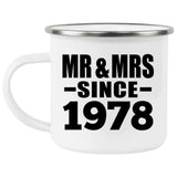 46th Anniversary Mr & Mrs Since 1978 - 12oz Camping Mug