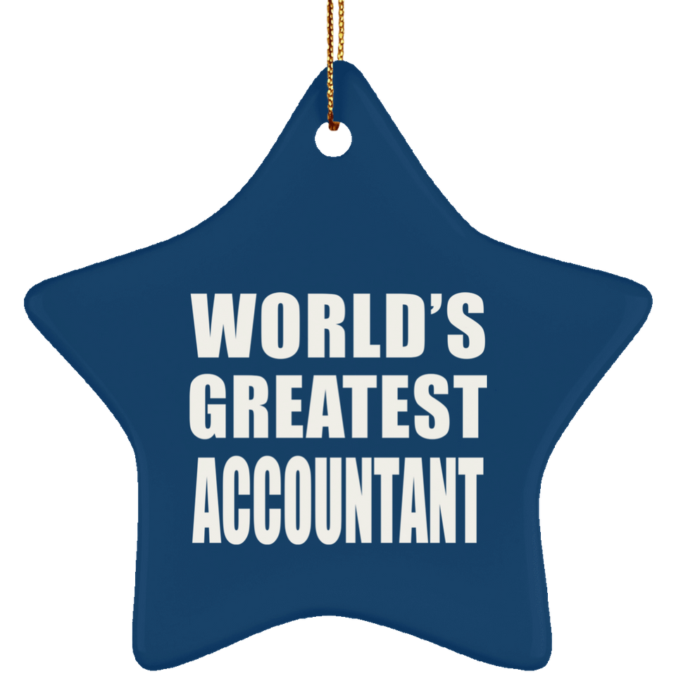 World's Greatest Accountant - Star Ornament