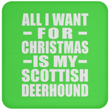 All I Want For Christmas Is My Scottish Deerhound - Coaster