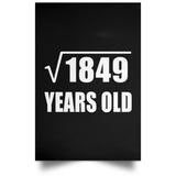 43rd Birthday Square Root of 1849 Years Old - Poster Portrait