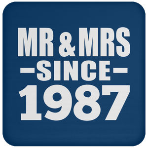 37th Anniversary Mr & Mrs Since 1987 - Drink Coaster