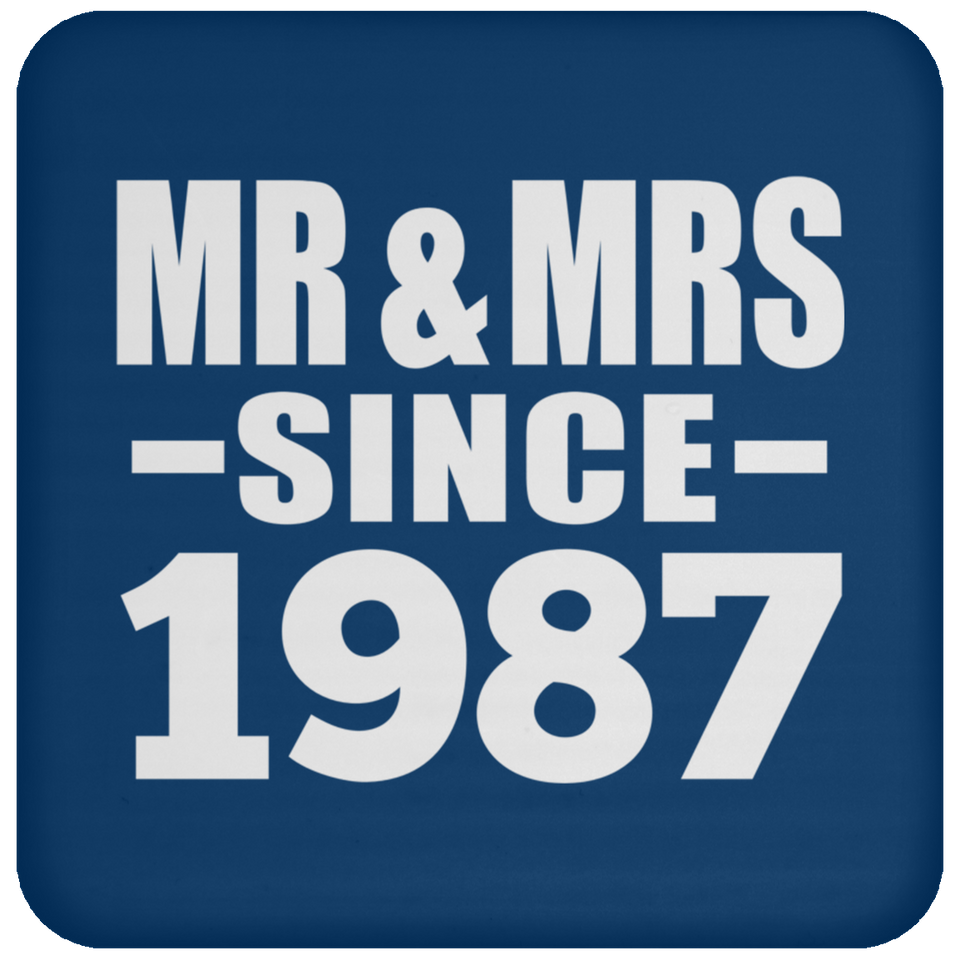 37th Anniversary Mr & Mrs Since 1987 - Drink Coaster
