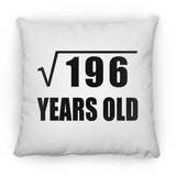 14th Birthday Square Root of 196 Years Old - Throw Pillow