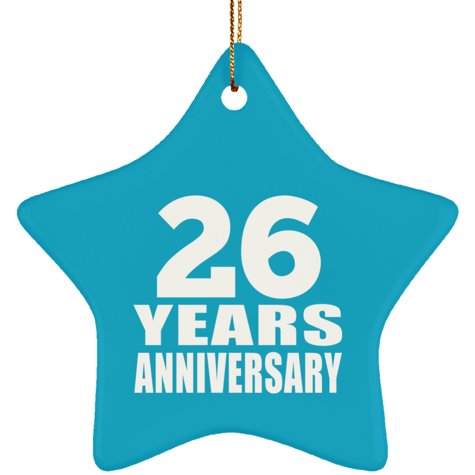 26th Anniversary 26 Years - Star Ornament