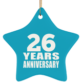 26th Anniversary 26 Years - Star Ornament