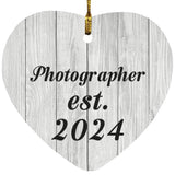 Photographer Established Est. 2024 - Heart Ornament F