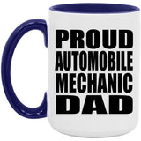 Proud Automobile Mechanic Dad - 15oz Accent Mug Purple