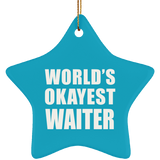 World's Okayest Waiter - Star Ornament