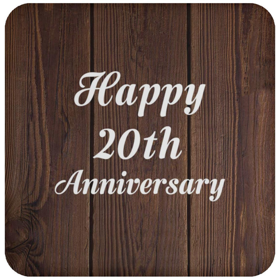 Happy 20th Anniversary - Drink Coaster D