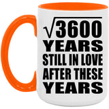 60th Anniversary Square Root of 3600 Years Still In Love - 15oz Accent Mug Orange