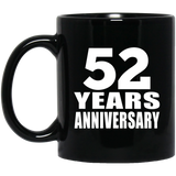52nd Anniversary 52 Years - 11 Oz Coffee Mug Black