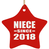 Niece Since 2018 - Star Ornament