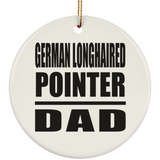 German Longhaired Pointer Dad - Circle Ornament