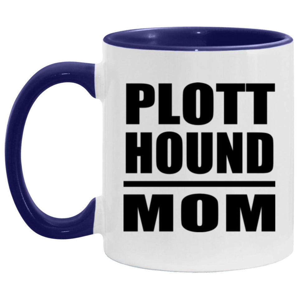 Plott Hound Mom - 11oz Accent Mug Purple