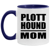 Plott Hound Mom - 11oz Accent Mug Purple