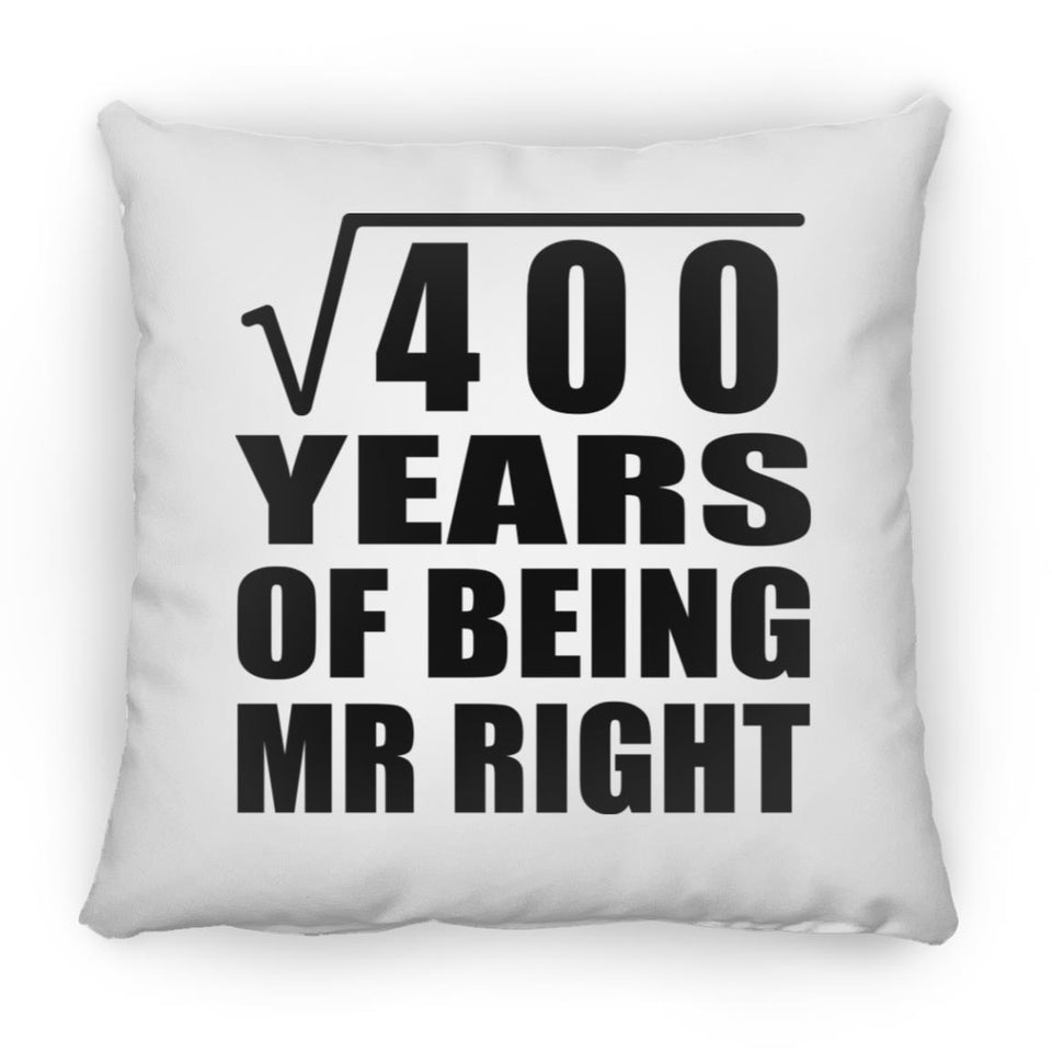 20th Anniversary Square Root of 400 Years of Being Mr Right - Throw Pillow