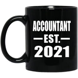 Accountant Established EST. 2021 - 11oz Coffee Mug Black