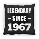 57th Birthday Legendary Since 1967 - Throw Pillow Black