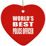 World's Best Police Officer - Heart Ornament