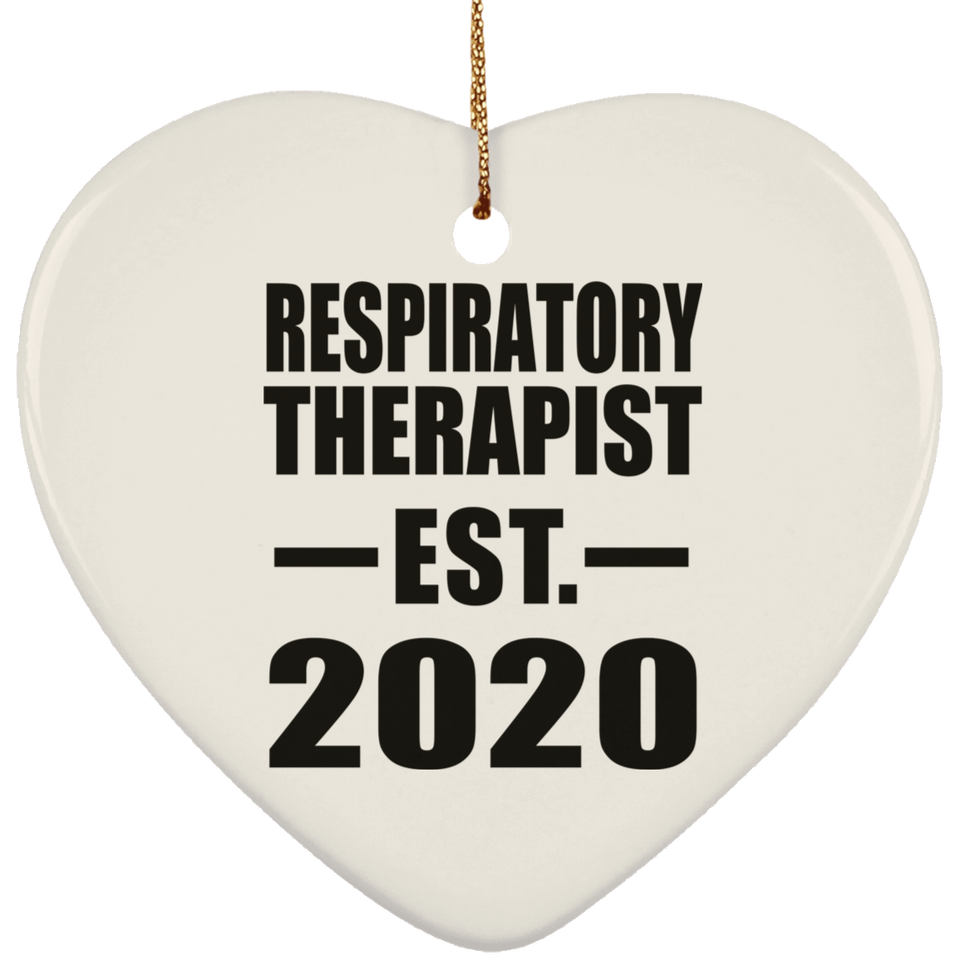 Respiratory Therapist Established EST. 2020 - Heart Ornament