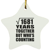 41st Anniversary Square Root of 1681 Years Who's Counting - Star Ornament