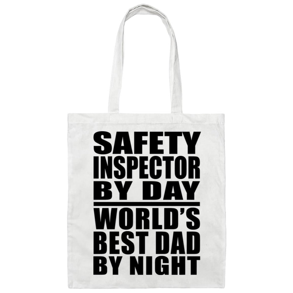 Safety Inspector By Day World's Best Dad By Night - Tote Bag White
