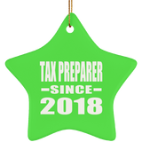 Tax Preparer Since 2018 - Star Ornament