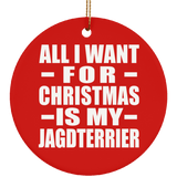 All I Want For Christmas Is My Jagdterrier - Circle Ornament