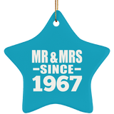 57th Anniversary Mr & Mrs Since 1967 - Star Ornament